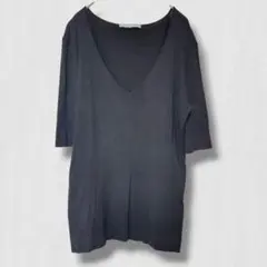 美品 Theory 近年タグ シルクコンボ モックネック ノースリーブ 