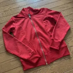 hummel 赤 ジップアップ スウェットジャケット