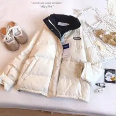 アイボリー ダウンジャケット