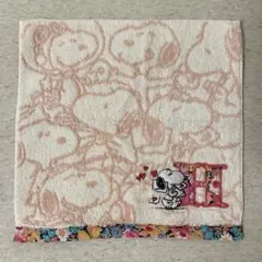 スヌーピー　ハンカチ　タオルハンカチ　SNOOPY イニシャルハンカチ