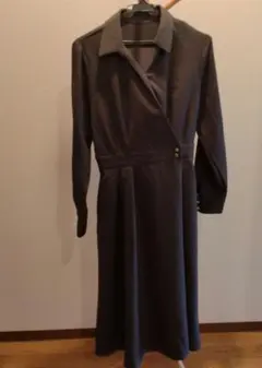 【値下げ中】ロペピクニック　カシュクールシャツコンシャスワンピース　グレー　S