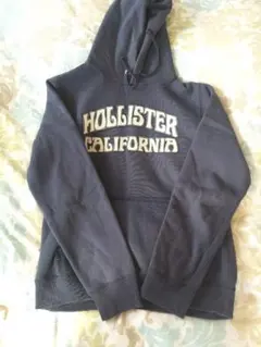 Hollister ネイビー フード付きパーカー M