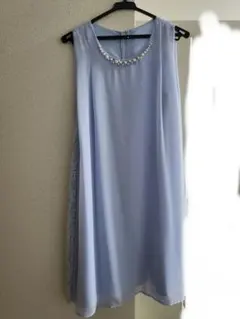 パーティドレス　ドレスワンピース　ボレロ　白　水色　発表会　同窓会　結婚式