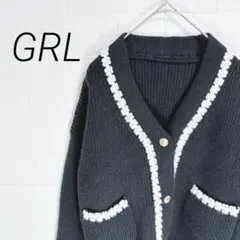 【人気】GRL ニット　カーディガン　花柄　レディース　M