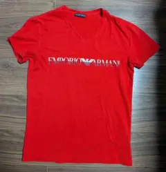 EMPORIO ARMANI Vネック Tシャツ レッド