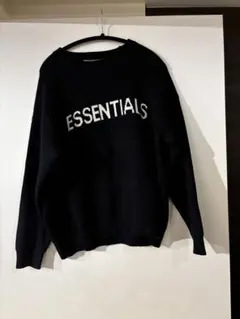 ESSENTIALS クルーネックセーター 黒
