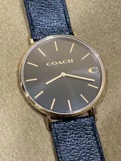 coach 腕時計　メンズ　レディース　黒　金　電池切れ