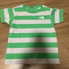 120 THE NORTH FACE ボーダー Tシャツ グリーン グレー