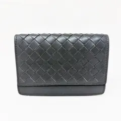 ボッテガヴェネタ 名刺入れ 黒 イントレチャート 529121