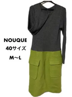 NOUQUE ヌーク　サイドポケットドッキングワンピース