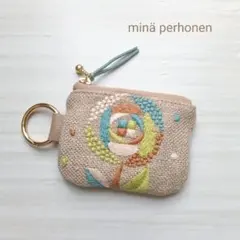 ミナペルホネン　カケラポーチ　サンドローズ①