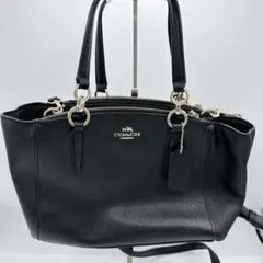 COACH ブラックレザー 2wayバッグ