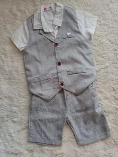 riachan様専用　フォーマル ベスト シャツ ショートパンツ セット　グレー