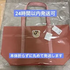 【新品未使用】オールドテディ ワッペントートバッグ ピンク 大 LLサイズ