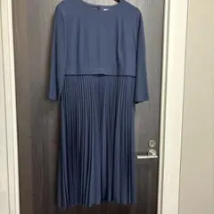 INDIVI サイズ38 紺　ワンピース　フォーマル