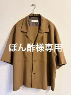 monkey time ブラウン オープンカラー 半袖シャツのサムネイル