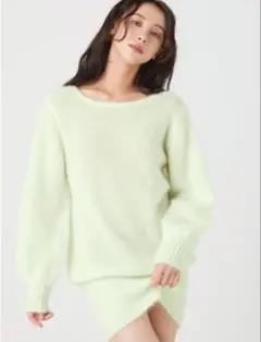 Ravijour シャギーニットワンピ ミント