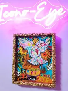 真作 吉田穂高 木版画 ロス・ポルバサーレス石の家 ED サイン 額装