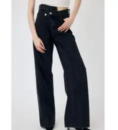 MOUSSY Sサイズ　クロスウエストワイドストレート