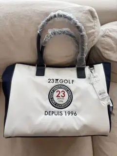 【超美品】23区GOLF キャディバッグ ホワイト/ネイビー UNISEX】ツアーモデル キャディバッグ / 23区GOLF