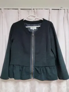 ダークグレー ノーカラージャケット