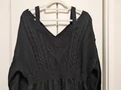 SHEINニットワンピース　ブラック