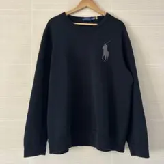 Polo Ralph Lauren スウェット ブラック 刺繍ロゴ XL