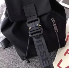 美品❗️DIESEL ディーゼルリュッ ク巾着型 ブラック完売品人気希少