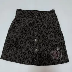 150★メゾピアノ★ロゴ刺繍！レオパード柄スカート★秋冬
