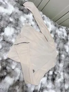 ナイスクラップ　ベージュ シースルー 長袖シャツ M