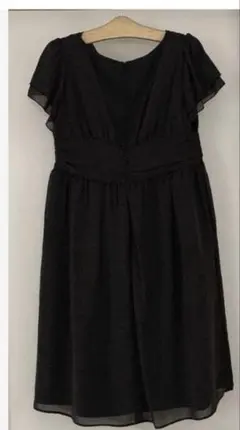 ワンピース　　シフォン　ドット　ブラック　　　オケージョン