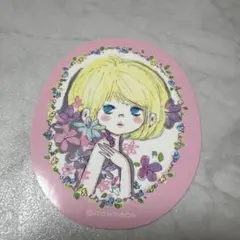 水森亜土 ステッカー 少女と花