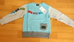 新品 電車 klädkäp 長袖トレーナー 110cm 青 クレードスコープ