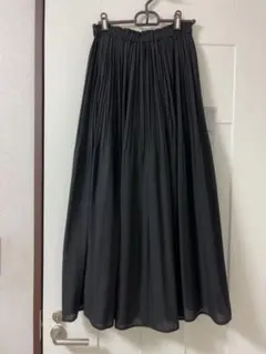 ブラック プリーツスカート M