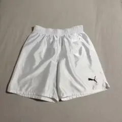 美品 PUMA ホワイト ハーフパンツ L