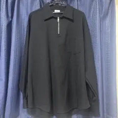 ASNOFIT ハーフジップ 長袖シャツ ブラック フリーサイズ