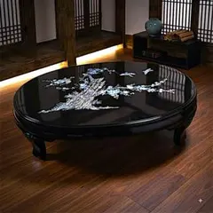 【超高級】 螺鈿細工 大樹 小鳥 文座卓 中国美術 センターテーブル 座卓 超高級】 螺鈿細工 大樹 小鳥 文座卓 中国美術 センターテーブル 座卓