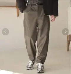 Semoh 22SS リネンピンタックスラックス グリーン系 イージーパンツ 麻 Semoh 22SS リネンピンタックスラックス グリーン系 イージーパンツ 麻