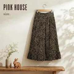 PINK HOUSE ピンクハウス プリーツスカート S 小花柄 ロング丈 美品