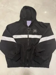 ピンクラテ◆リバーシブル　ジャケット　パーカー◆S 160cm ブラック