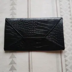 コムサイズム　黒 クロコダイル風 袱紗