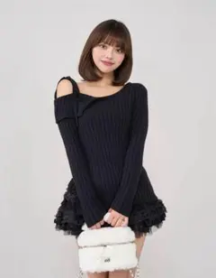 ランダムフリルニットセットアップ（スカートのみ）