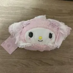 sanrio サンリオ マイメロディ ホワイトフリル フェイス形ポーチ 新品