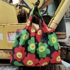 防水　エコバッグ 大容量 軽量　災害用　ジム用にも　マイバッグ　花柄