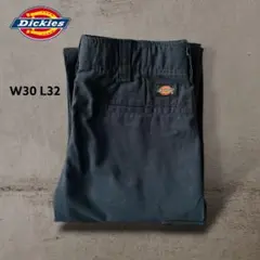 美品Dickiesディッキーズダブルニーカーゴパンツネイビー濃紺W30L32古着