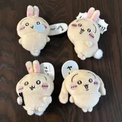 ちいかわ　うさぎだらけ　ぬいぐるみバッジ　4体セット