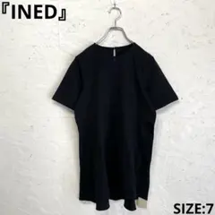 2024SS 新品タグ付き【INED】切り替えAラインTシャツ　黒　半袖　7のサムネイル