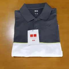 UNIQLO ポロシャツ Lサイズ ダークグレー/ホワイト