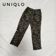 UNIQLO 暖パンツ キッズ 迷彩 ユニクロ 裏起毛 パンツ 110〜125
