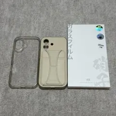 iPhone16 画面フィルム　スマホケース　セット
